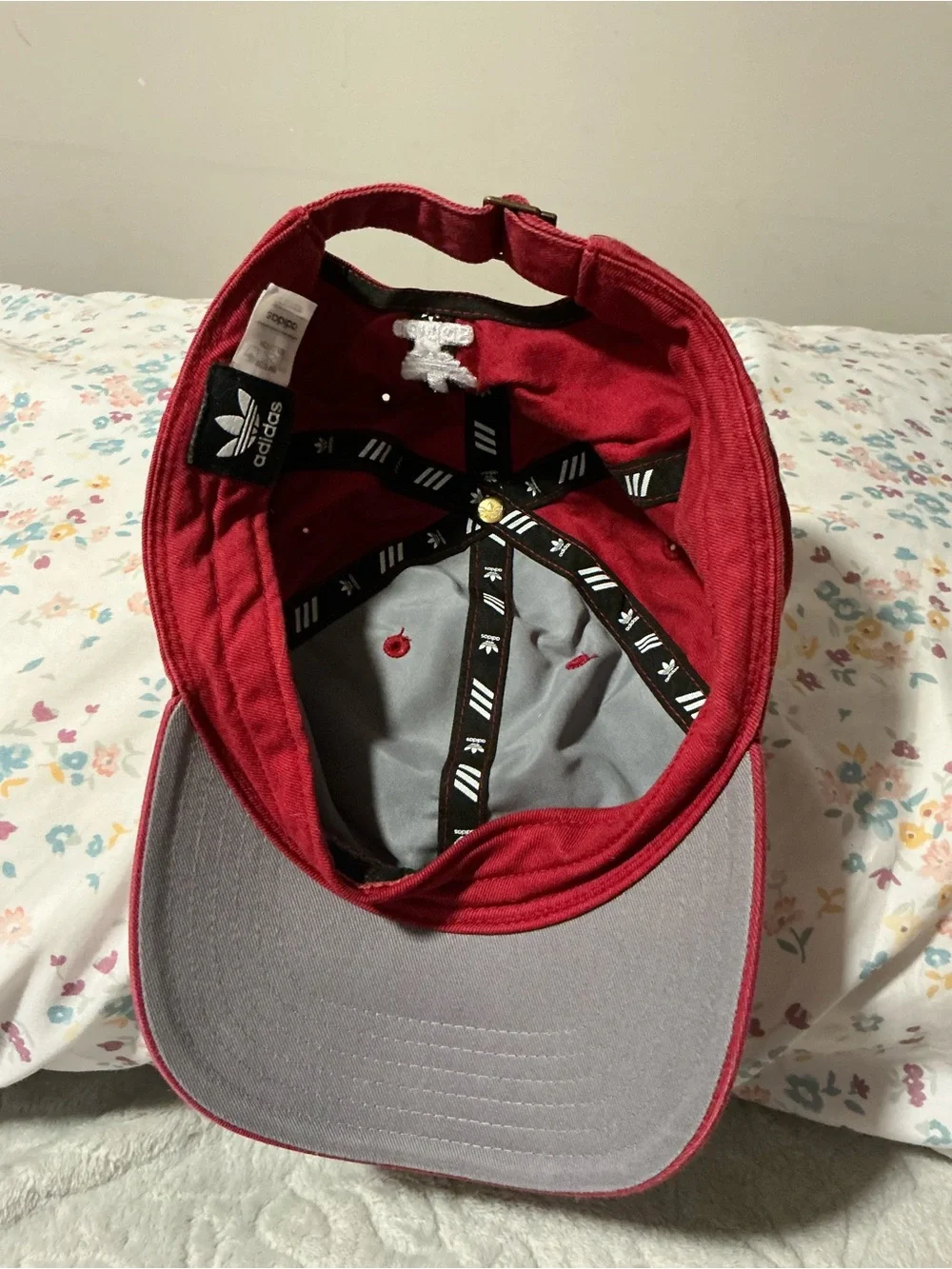 adidas Kids Maroon Red Cap with Embroidered Logo